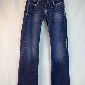 Buckle Men's Deep Blue Relaxed Jeans, 29/32